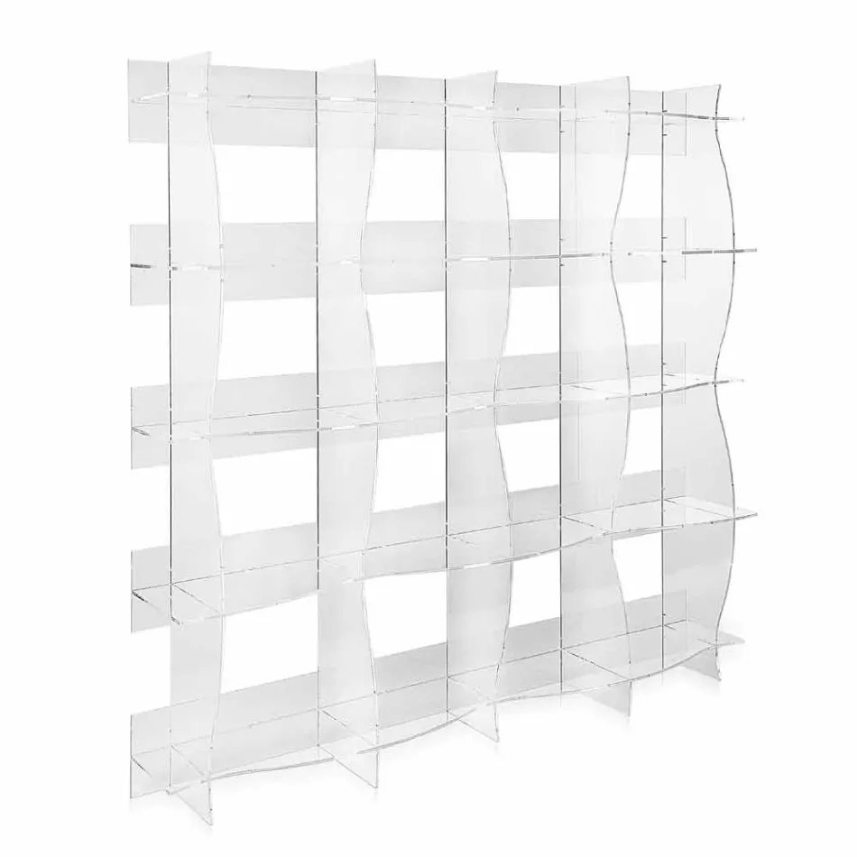 Libreria autoportante/a muro design moderno Pam trasparente  Viadurini