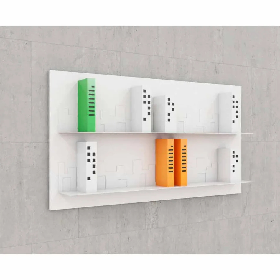 Libreria da Appendere Skyline 130x70 Mabele Viadurini