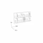 Libreria da Appendere Skyline 130x70 Mabele Viadurini