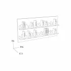 Libreria da Appendere Skyline 186x86 Mabele Viadurini