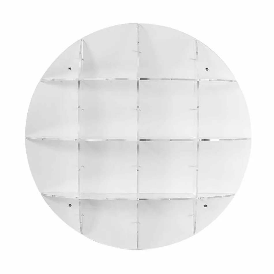 Libreria da parete bianca design moderno Gio, made in Italy Viadurini