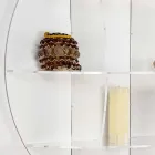 Libreria da parete bianca design moderno Gio, made in Italy Viadurini