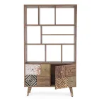 Libreria da Salotto in Legno di Mango e Ante Riciclate Homemotion - Auriel Viadurini