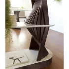 Libreria da Terra di Design in Legno con Piani in Gres Made in Italy - Aspide Viadurini