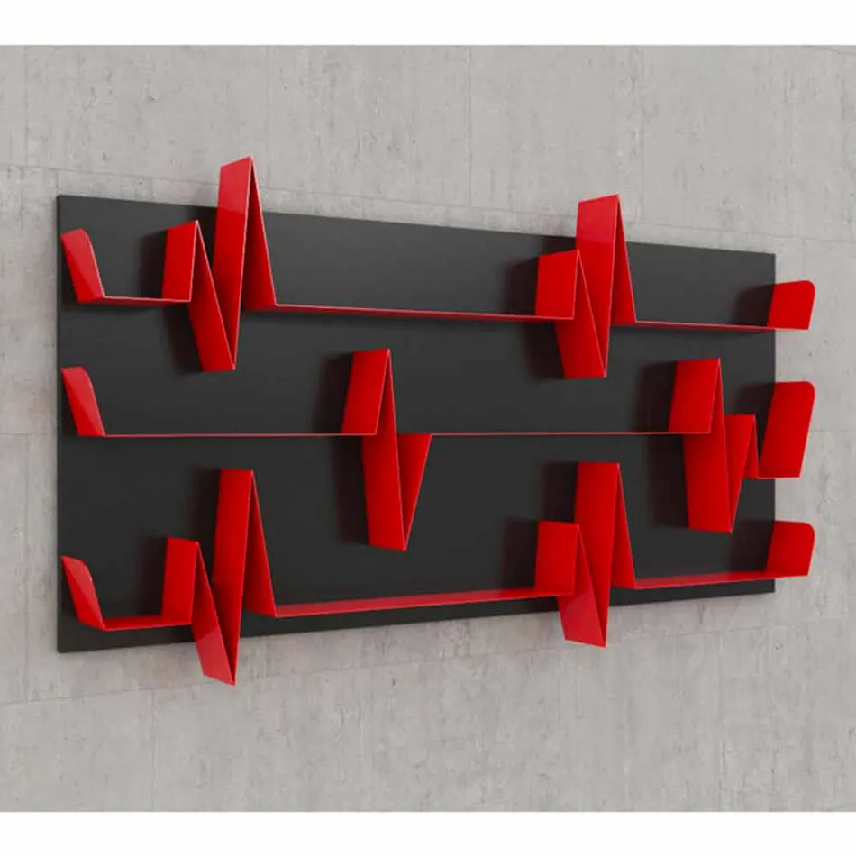  Libreria Design Battikuore 186x101 (3 Ripiani) Mabele Viadurini