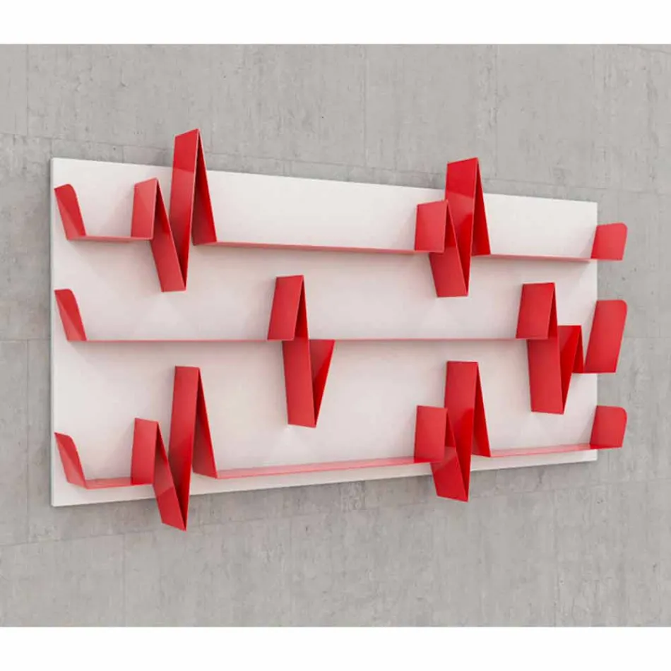  Libreria Design Battikuore 186x101 (3 Ripiani) Mabele Viadurini