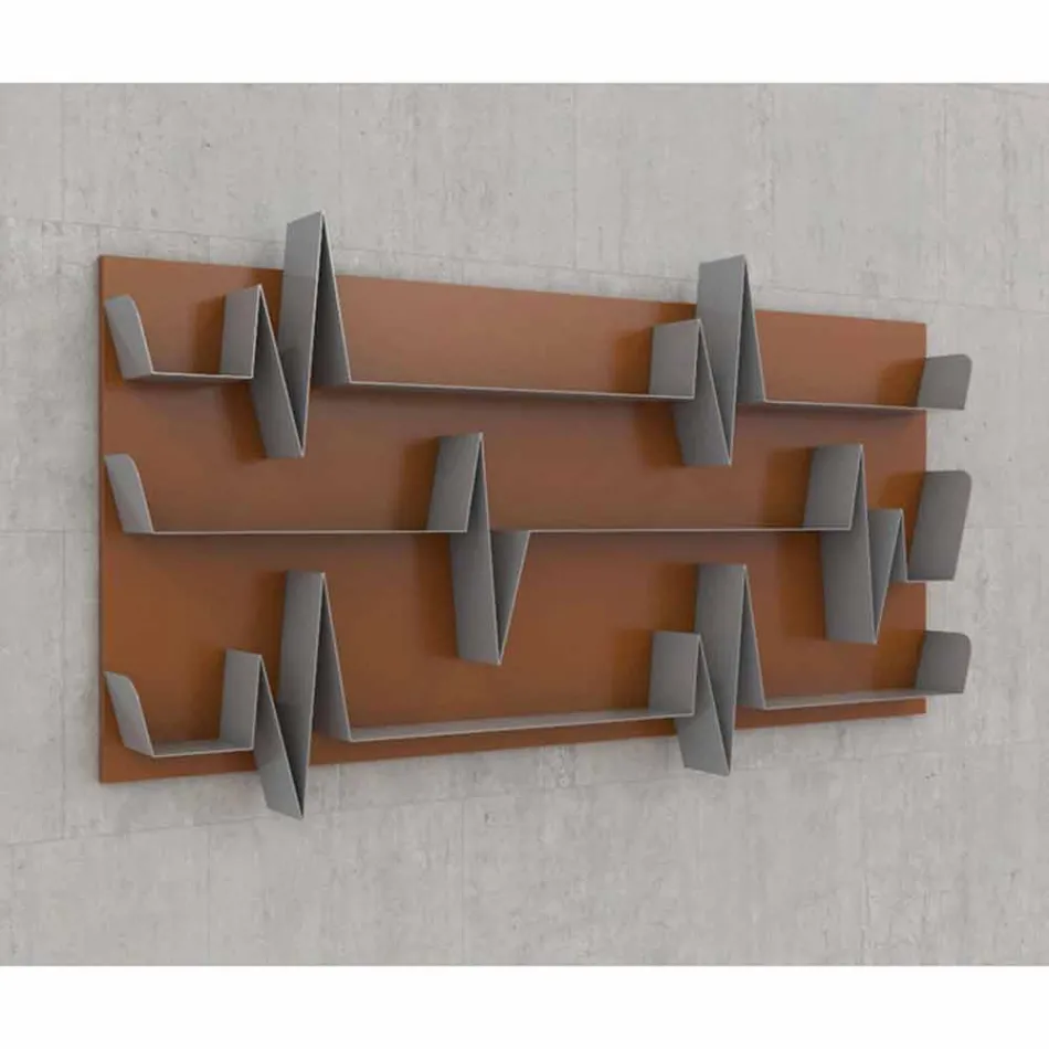  Libreria Design Battikuore 186x101 (3 Ripiani) Mabele Viadurini