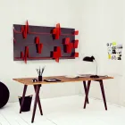  Libreria Design Battikuore 186x101 (3 Ripiani) Mabele Viadurini