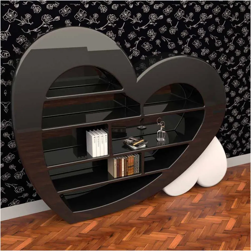 Libreria Design in Adamantx® Cuore Made in Italy Viadurini