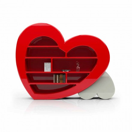 Libreria Design in Adamantx® Cuore Made in Italy Viadurini