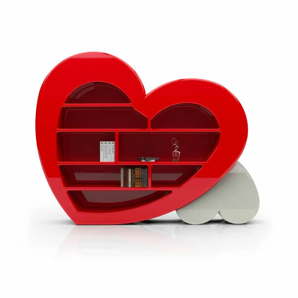 Libreria Design in Adamantx® Cuore Made in Italy Viadurini
