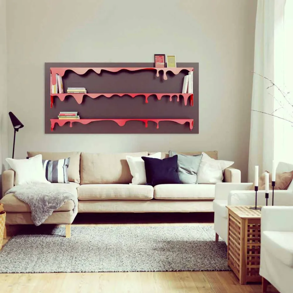 Libreria Design Kolata 186x86 (3 Ripiani) Mabele Viadurini