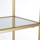 Libreria Freestanding in Acciaio e Piani in Vetro Design Elegante - Noralea Viadurini