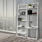 Libreria in MDF Laccato Bianco Opaco con 5 Ripiani - Cadmio Viadurini