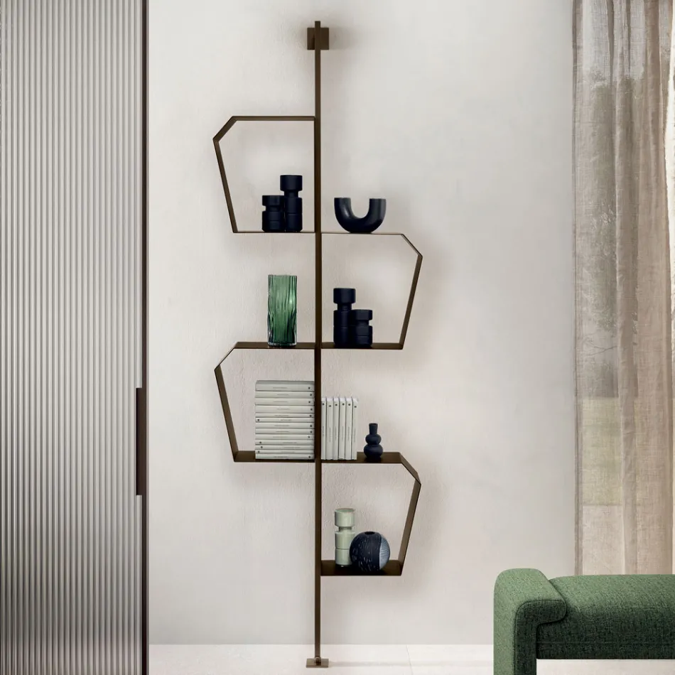 Libreria in Metallo Verniciato con Piedino Regolabile Made in Italy - Fernanda Viadurini