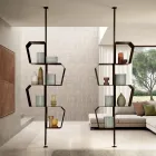 Libreria in Metallo Verniciato con Piedino Regolabile Made in Italy - Fernanda Viadurini