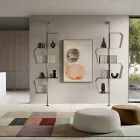 Libreria in Metallo Verniciato con Piedino Regolabile Made in Italy - Fernanda Viadurini