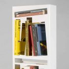 Libreria Moderna da Terra con Scaffali in Metallo Bianco Made in Italy – Bolivia Viadurini