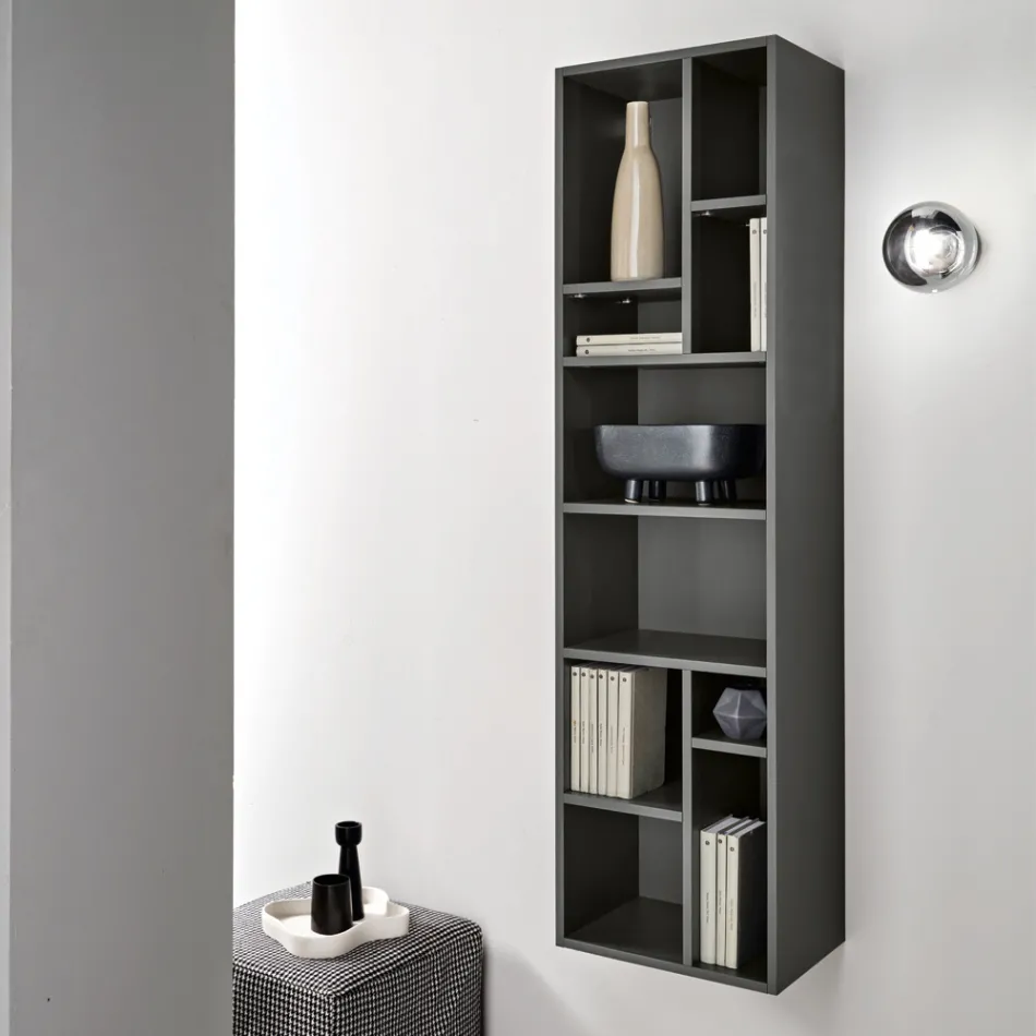 Libreria Verticale in Diverse Finiture in Nobilitato Made in Italy - Siviglia Viadurini