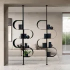 Libreria Verticale in Metallo Verniciato con Piedino Regolabile - Fatima Viadurini