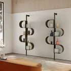 Libreria Verticale in Metallo Verniciato con Piedino Regolabile - Fatima Viadurini