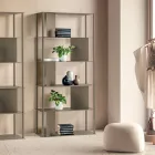 Libreria Verticale Realizzata in Metallo Verniciato Made in Italy - Filiberta Viadurini