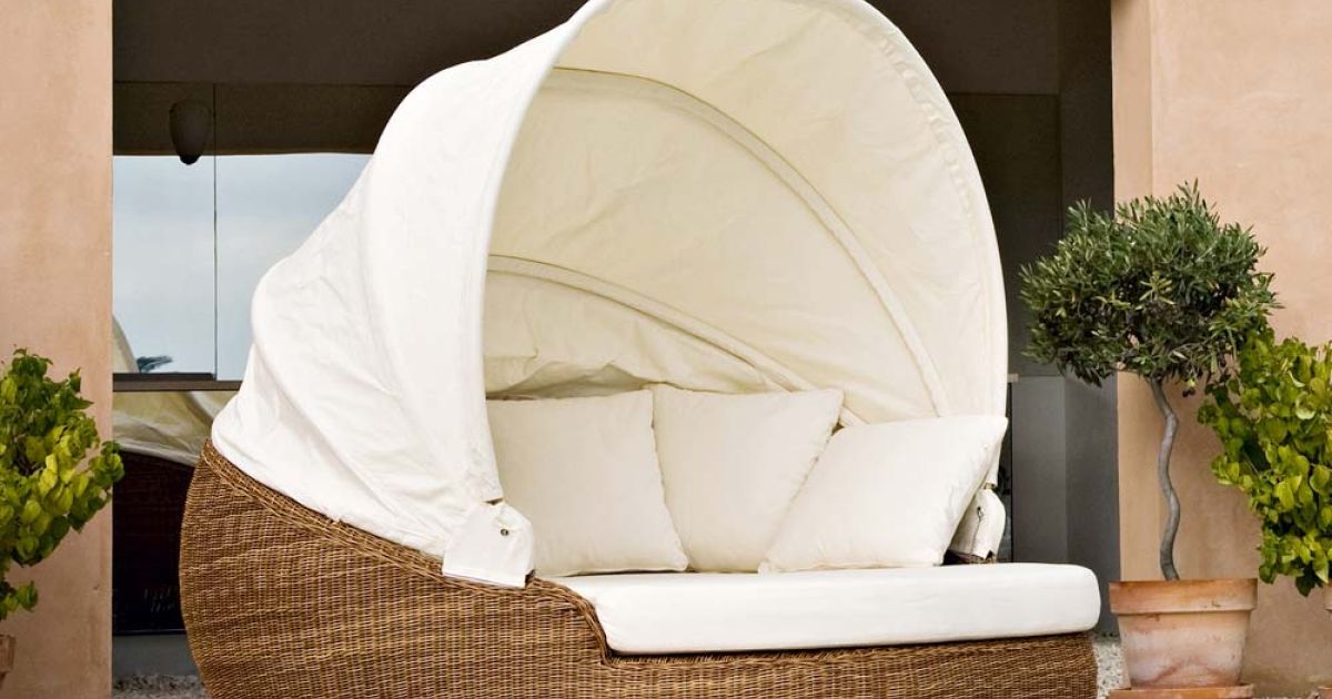 Polyrattan Divano Prendisole Guscio Divano Ibiza Prendisole In