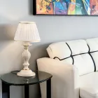 Lume in Legno con Paralume Made in Italy in 2 Diverse Misure - Firenze Viadurini