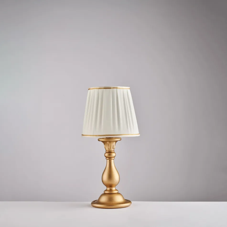 Lume in Legno con Paralume  Made in Italy per Arredare L’interno - Siena Viadurini