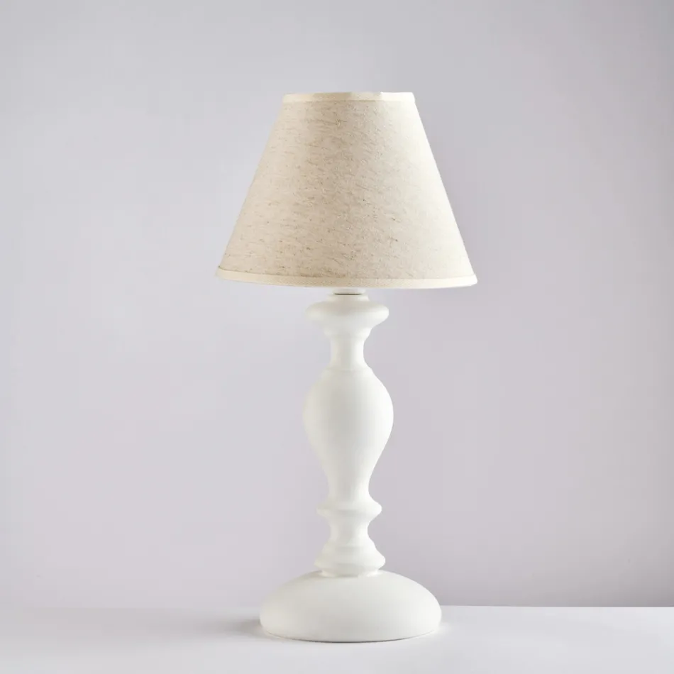 Lume in Legno con Paralume  Made in Italy per Arredare L’interno - Toscana Viadurini