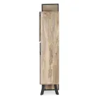 Madia 2 Ante 2 Cassetti in Legno di Mango e Acciaio Homemotion - Signorino Viadurini