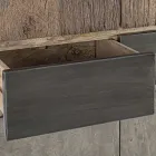 Madia 2 Ante 2 Cassetti in Legno di Mango e Acciaio Homemotion - Signorino Viadurini