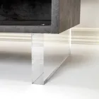 Madia con 2 Ante e 2 Vani a Giorno Laterali in Melaminico Made in Italy - Mouse Viadurini