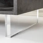 Madia con 2 Ante e 2 Vani a Giorno Laterali in Melaminico Made in Italy - Mouse Viadurini