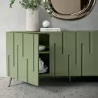 Madia con 3 Ante con Apertura Push Pull in MDF Made in Italy - Fabrizia Viadurini