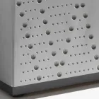 Madia con 3 Ante e 3 Ripiani interni Decoro Alluminio Fonderia - Scorpione Viadurini