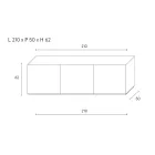 Madia con 3 Ante e 3 Ripiani interni Decoro Alluminio Fonderia - Scorpione Viadurini
