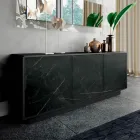 Madia con 3 Ante e Struttura Laccata e Laminata Made in Italy - Ferrara Viadurini