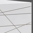 Madia con 3 Ante in Agglomerato Ligneo Verniciato - Ariete Viadurini