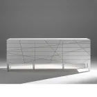 Madia con 3 Ante in Agglomerato Ligneo Verniciato - Ariete Viadurini