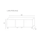 Madia con 3 Ante in Agglomerato Ligneo Verniciato - Ariete Viadurini