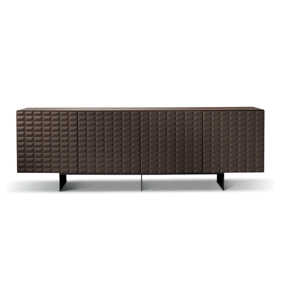 Madia con 4 Ante in MDF Rivestito in PVC Laccato Made in Italy - Dorotea Viadurini