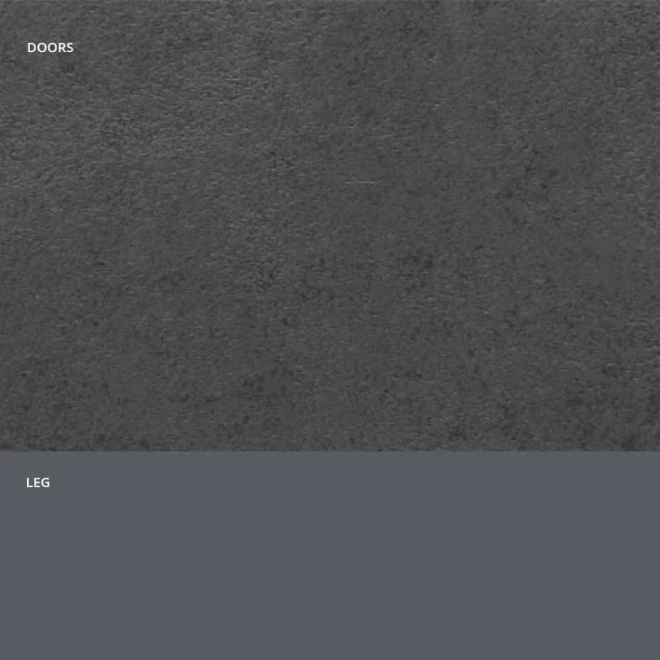 Madia con Ante in Laminato HPL Effetto Pietra Made in Italy - Fiorenza Viadurini