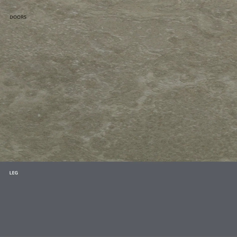 Madia con Ante in Laminato HPL Effetto Pietra Made in Italy - Fiorenza Viadurini