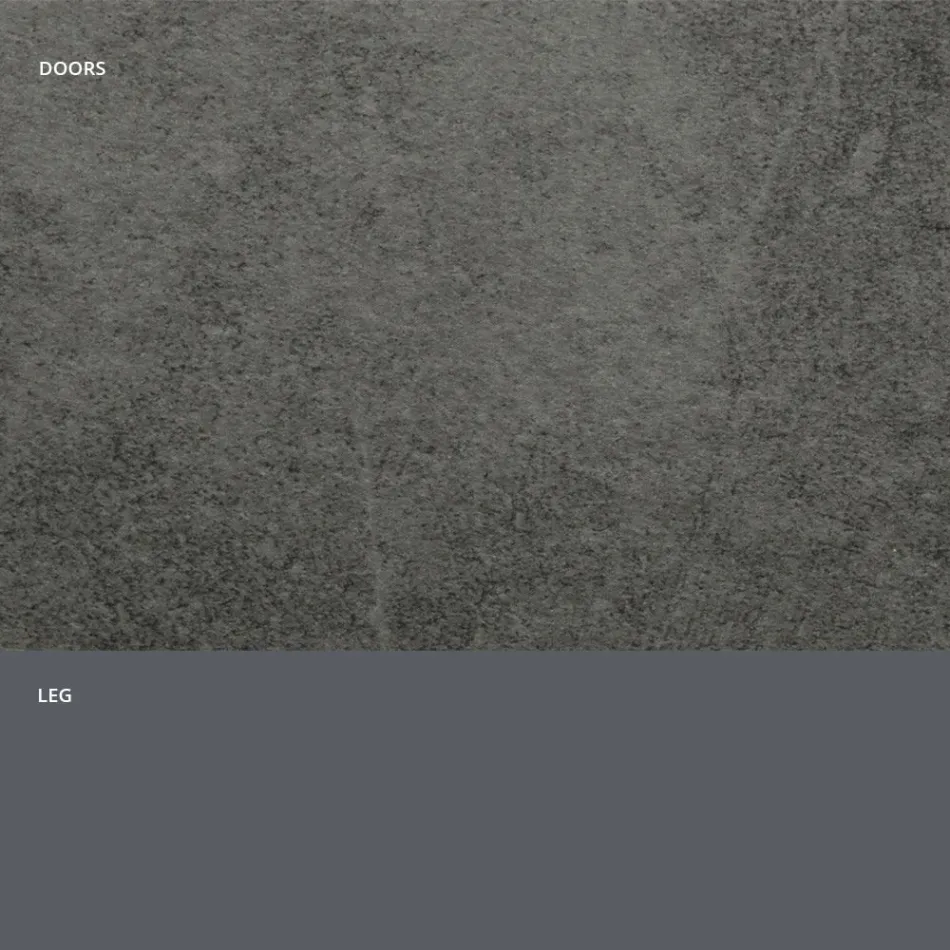 Madia con Ante in Laminato HPL Effetto Pietra Made in Italy - Fiorenza Viadurini