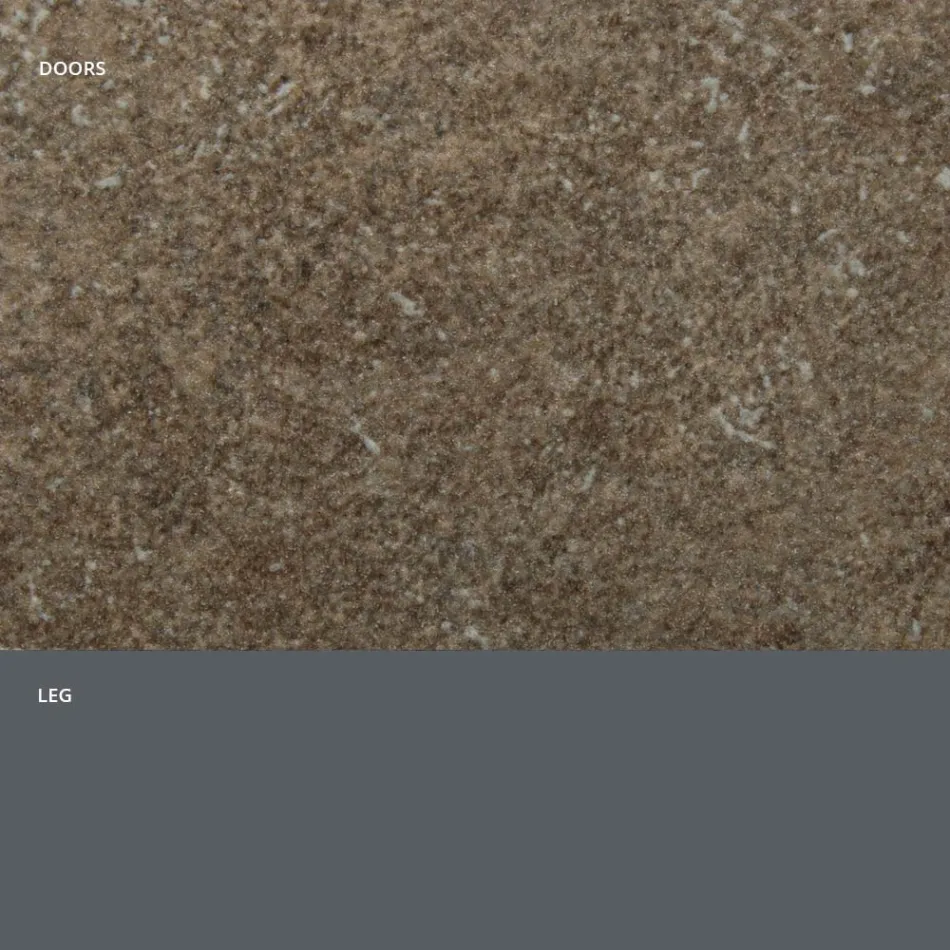 Madia con Ante in Laminato HPL Effetto Pietra Made in Italy - Fiorenza Viadurini