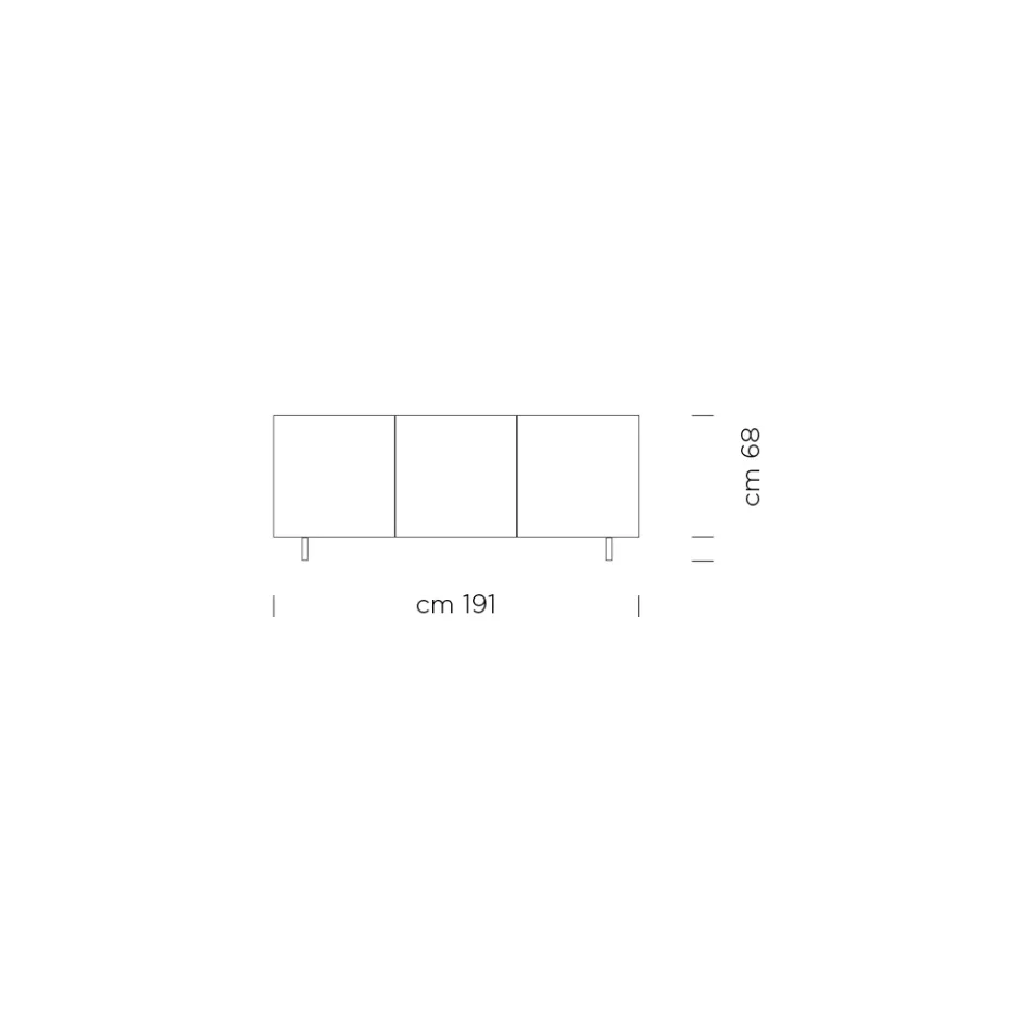 Madia con Ante in Laminato HPL Effetto Pietra Made in Italy - Fiorenza Viadurini