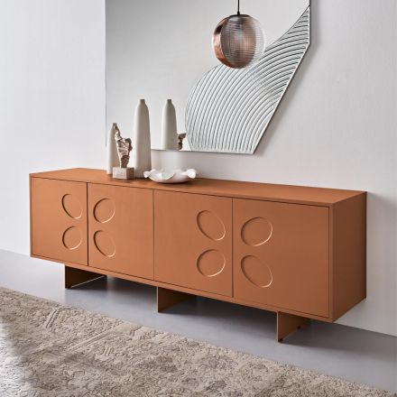 Madia con Quattro Ante in Mdf e Nobilitato in Due Finiture Made in Italy - Rialto Viadurini