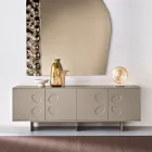 Madia con Quattro Ante in Mdf e Nobilitato in Due Finiture Made in Italy - Rialto Viadurini