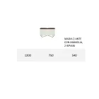 Madia con Struttura in Mdf Bianco 2 Piedi in Ferro Made in Italy - Corallo Viadurini